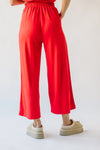 The Ronnie Basic Wide Leg Pant in Red