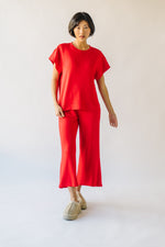 The Lenny Basic Top in Red