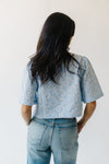 The Bria Tie Front Gingham Blouse in Blue