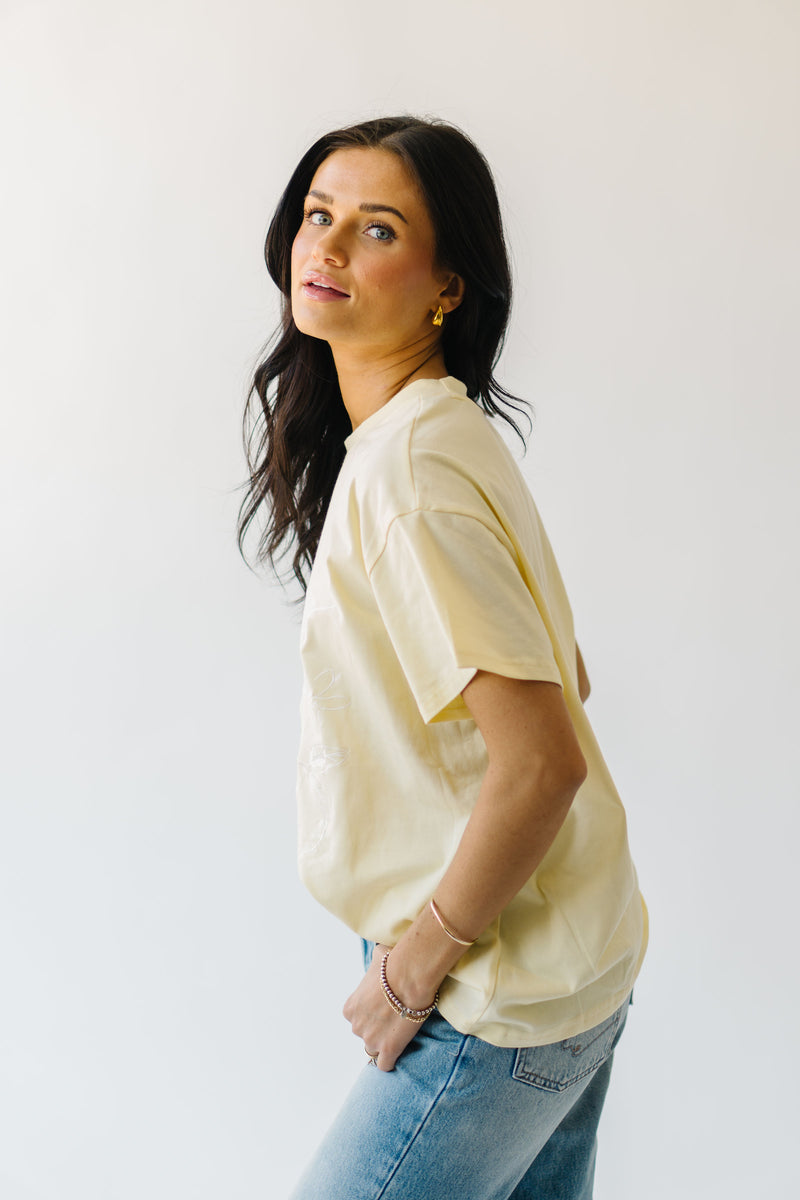 The Lykins Lemon Printed Tee in Light Yellow