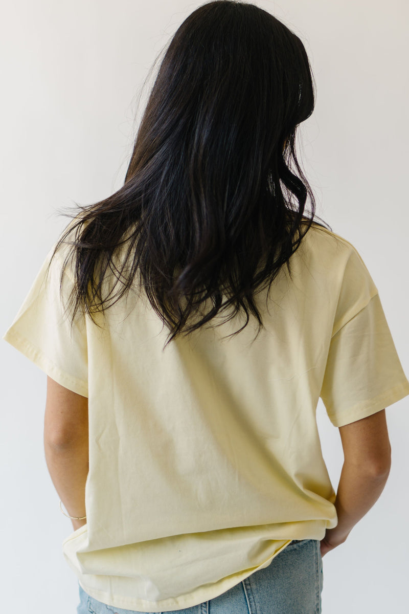 The Lykins Lemon Printed Tee in Light Yellow