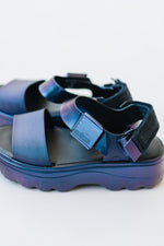 Melissa: Kick Off Sandal Metallic in Blue Chameleon (SHIPS IN 1 WEEK)