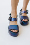 Melissa: Kick Off Sandal Metallic in Blue Chameleon (SHIPS IN 1 WEEK)