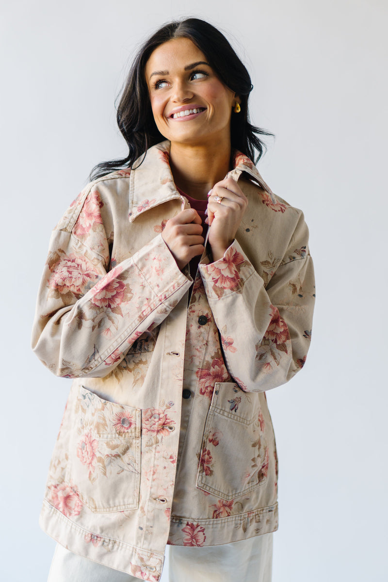 Free People: We The Free Avery Denim Jacket in Exploded Floral