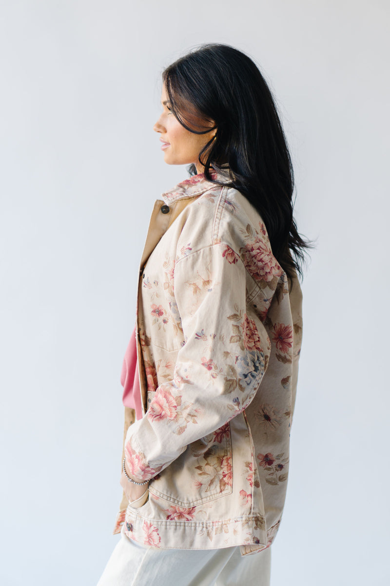 Free People: We The Free Avery Denim Jacket in Exploded Floral