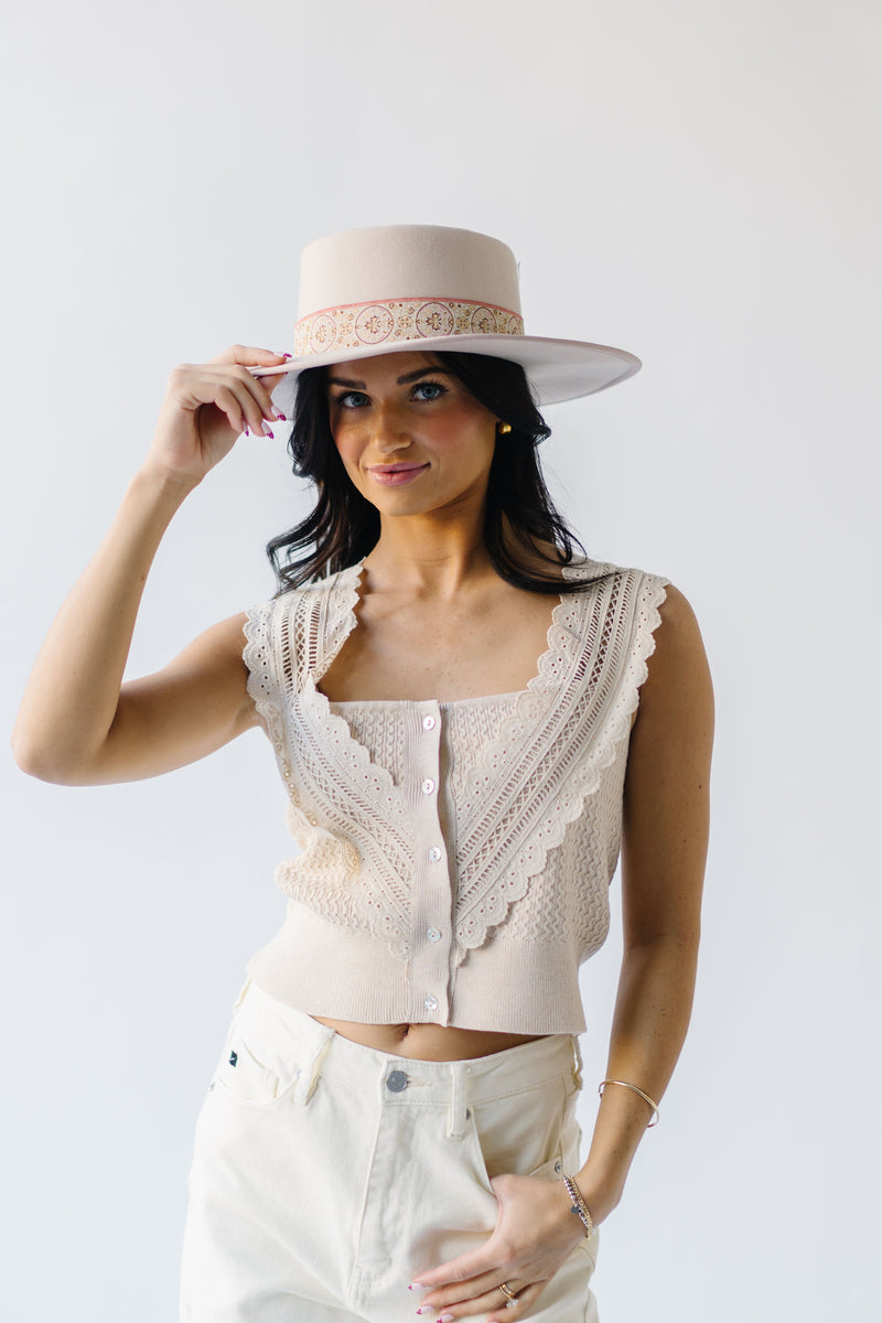 The Davidson Lace Tank in Cream