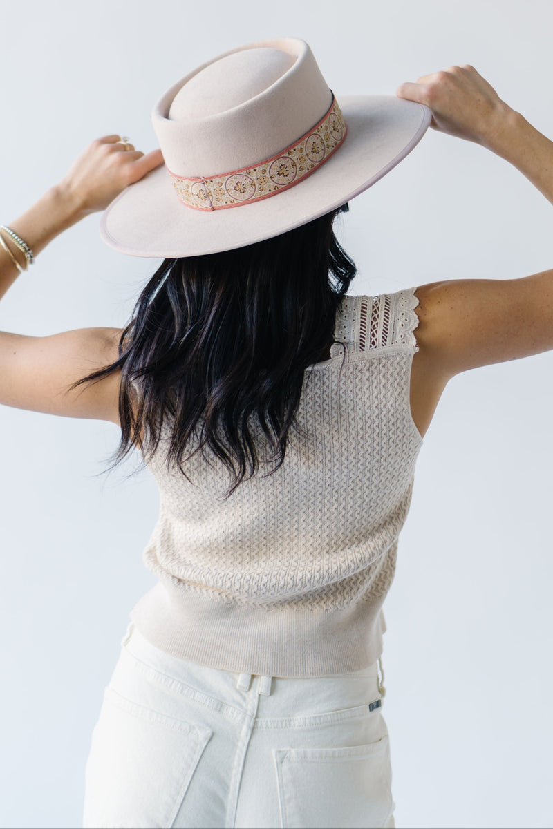 The Davidson Lace Tank in Cream