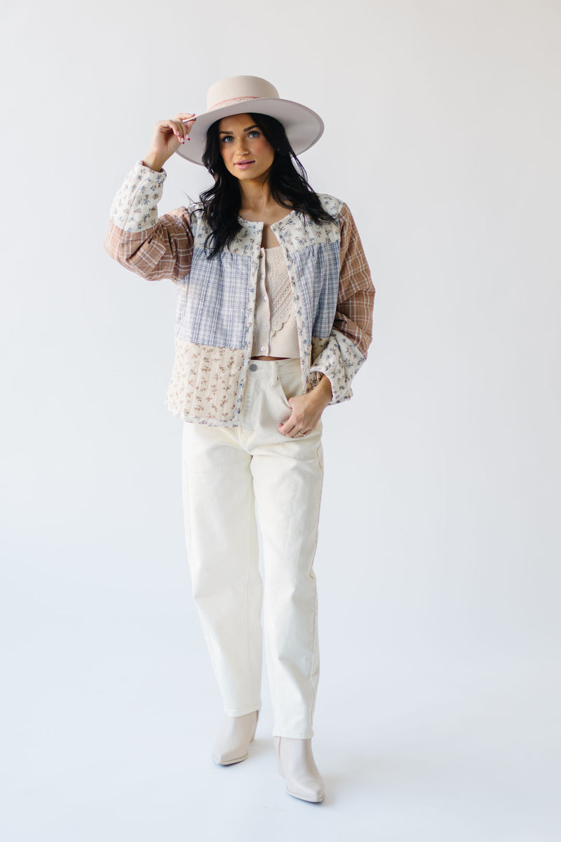 The Hilario Abstract Patterned Jacket in Ivory Multi