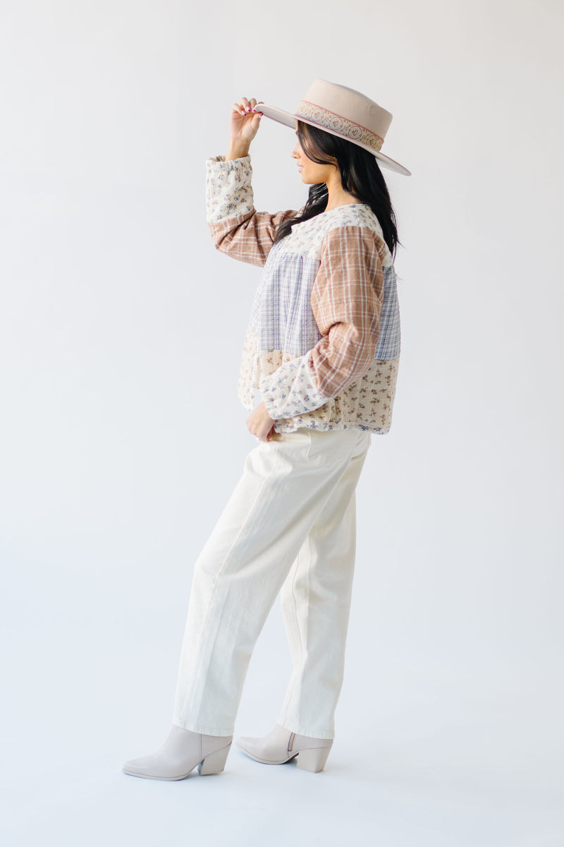 The Hilario Abstract Patterned Jacket in Ivory Multi