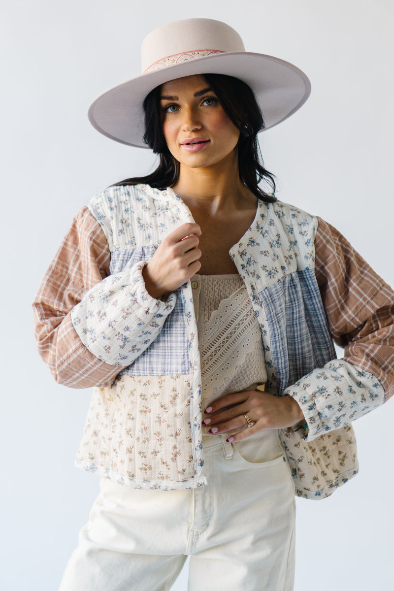 The Hilario Abstract Patterned Jacket in Ivory Multi