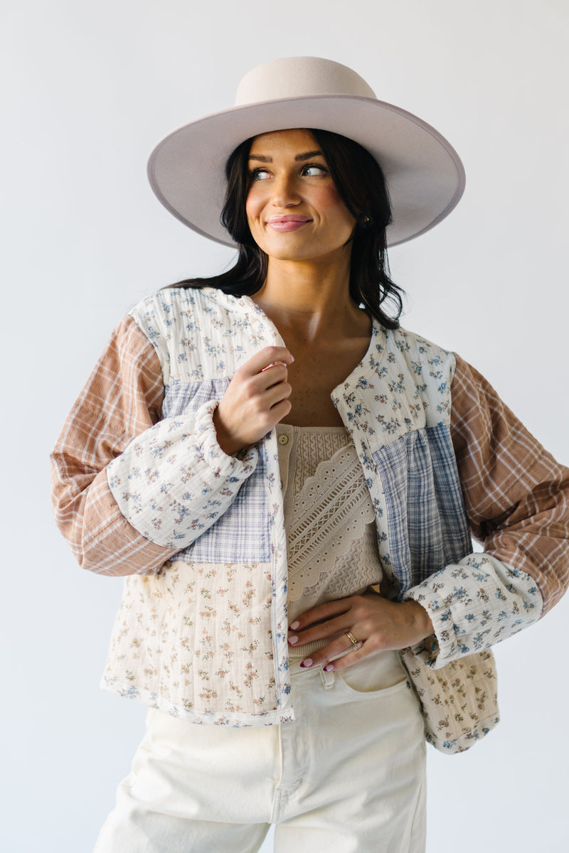 The Hilario Abstract Patterned Jacket in Ivory Multi