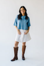 The Elkins Button-Up Sweater in Blue