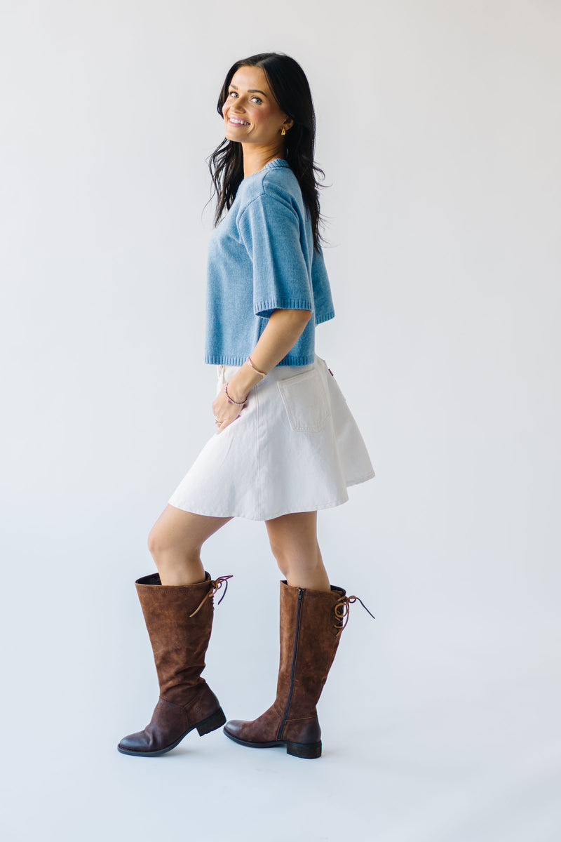 The Elkins Button-Up Sweater in Blue