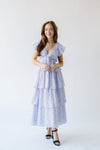 The Benson Tiered Dot Midi Dress in Lavender