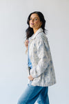 The Vitano Floral Jacket in White + Blue