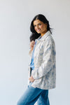 The Vitano Floral Jacket in White + Blue