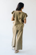 The Allen Mineral Washed Knit Pant in Faded Olive