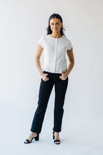 The Shirley Mid Rise Ankle Straight Jean in Gentle Night