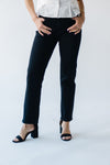 The Shirley Mid Rise Ankle Straight Jean in Gentle Night