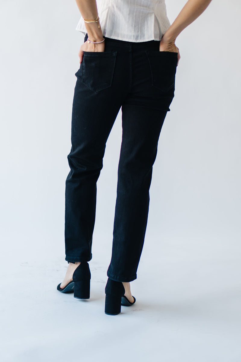 The Shirley Mid Rise Ankle Straight Jean in Gentle Night