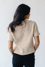 The Haddock Cropped Textured Cardigan in Cream