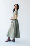 The Murdock Pointelle Knit Midi Dress in Olive