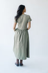 The Murdock Pointelle Knit Midi Dress in Olive