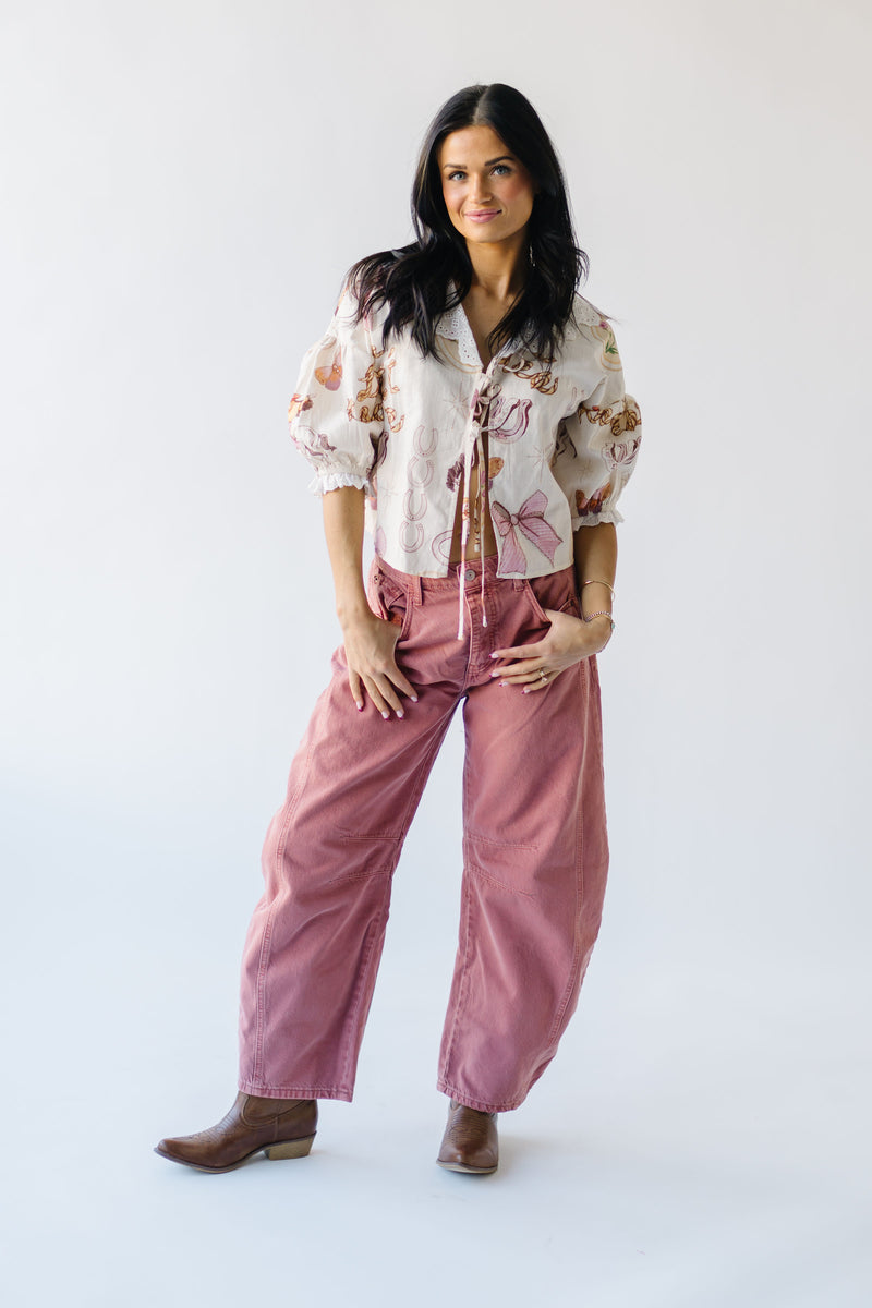 Free People: Good Luck Mid Rise Barrel Jean in Sunsetter