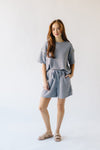 The Karsten Button Detail Tee in Light Grey