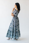 The Seaberg Smocked Midi Dress in Navy Floral