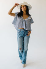 Free People: Truly Yours Printed Blouse in Ivory Combo