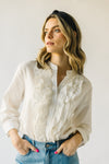 The Kerman Tiered Ruffle Blouse in Off White