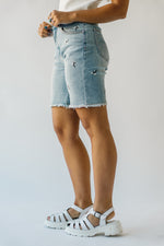 The Glenmora Embroidered Bermuda Shorts in Blue