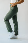 The Roberta High Rise Straight Leg Jean in Olive