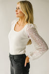 The Edmunds Contrast Blouse in Ivory