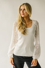 The Edmunds Contrast Blouse in Ivory
