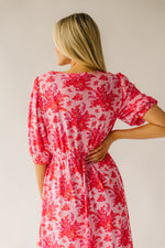 The Waltmer Floral Midi Dress in Red Multi
