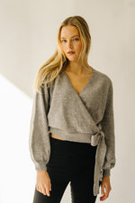The Kellerton Wrap Detail Sweater in  Grey