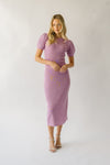 The Sylvan Bodycon Sweater Dress in Lilac