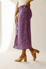 The Ellston Floral Button-Down Maxi Skirt in Navy + Pink