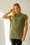 The Skandia Cap Sleeve Sweater in Olive Green