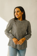 The Rentz Gingham Checked Blouse in White + Black