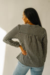 The Rentz Gingham Checked Blouse in White + Black