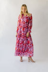 The Sunfield Floral Maxi Dress in Lavender + Plum