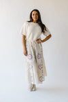 The Finnigan Embroidered Linen Maxi Skirt in Natural