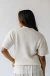 The Scarpo Short Sleeved Textured Sweater in Cream