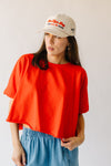 The Shamel Boxy Knit Tee in Poppy