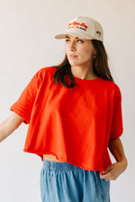 The Shamel Boxy Knit Tee in Poppy