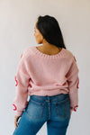 The Dobson Heart Embroidered Cardigan in Pink