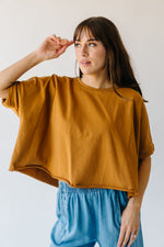 The Shamel Boxy Knit Tee in Hazelnut